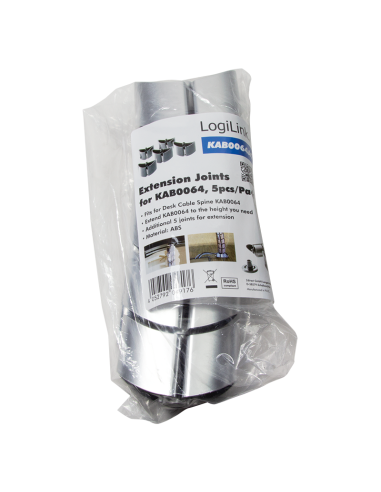 
KAB0064AC LOGILINK - Canal de cable flexible 720x75 5 segmentos Adicionales  Gris