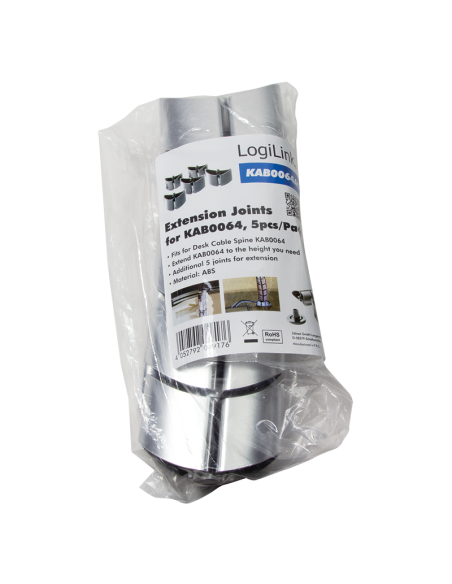 
KAB0064AC LOGILINK - Canal de cable flexible 720x75 5 segmentos Adicionales  Gris