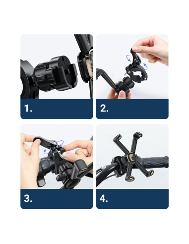 
SUQX-01 - Soporte Movil para manillar clik clak Baseus. Soporte de ciclismo Baseus Quick to take (Aplicable para bicicleta y 