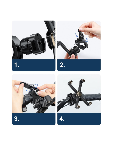 
SUQX-01 - Soporte Movil para manillar clik clak Baseus. Soporte de ciclismo Baseus Quick to take (Aplicable para bicicleta y 