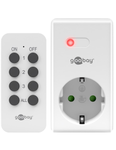 
58692 GOOBAY - Enchufes de radiocontrol, 1 Toma de Seguridad + 1 Mando