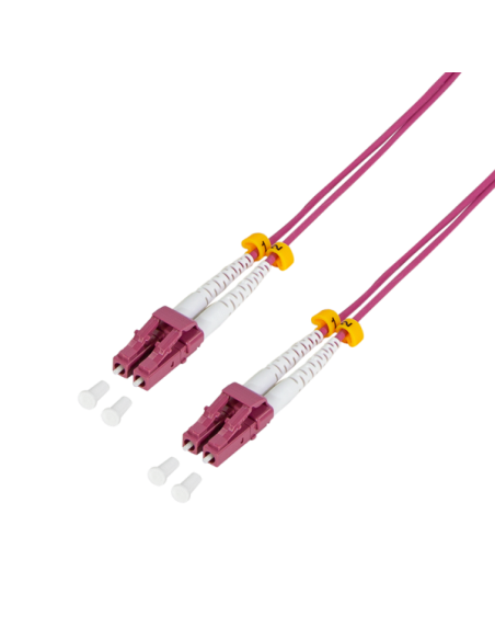 
 Fiber duplex patch cable, OM4, 50/125µ, LC-LC, erika violet, 50 m
Part No.: FP4LC50
EAN: 4052792035612 