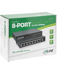 
32308M INLINE - Switch  8 puertos Gigabit Metal InLine 2