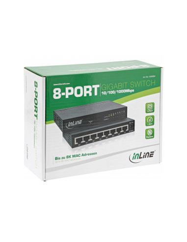 
32308M INLINE - Switch  8 puertos Gigabit Metal InLine