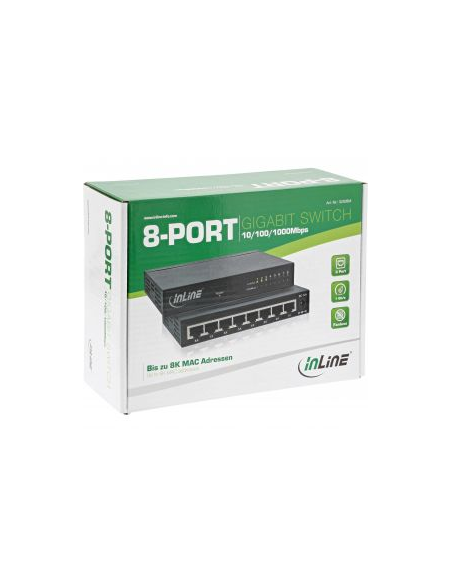 
32308M INLINE - Switch  8 puertos Gigabit Metal InLine