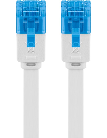 
96325 Latiguillo CAT 6A, U/UTP,  2.00 m, Blanco, CU-PVC- PLANO