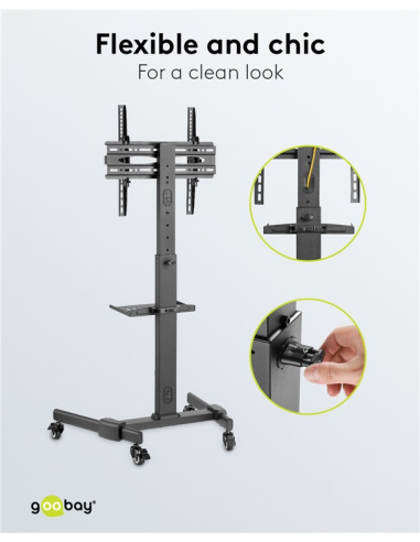 
59507 GOOBAY - Soporte de suelo ajustable 37-70" 35 Kg Goobay