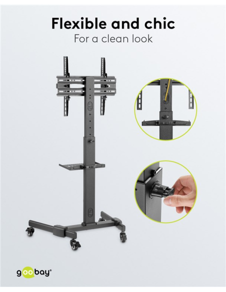 
59507 GOOBAY - Soporte de suelo ajustable 37-70" 35 Kg Goobay