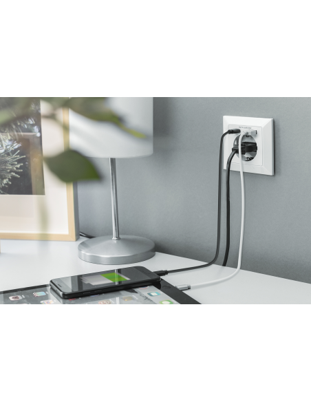 
DA-70615 DIGITUS - Enchufe empotrado con 1 USB Type C, 1 USB A Blanco Digitus