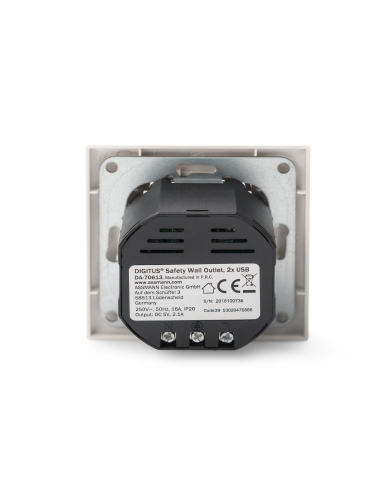 
DA-70613 DIGITUS - Enchufe empotrado con 2 USB A Blanco Digitus
