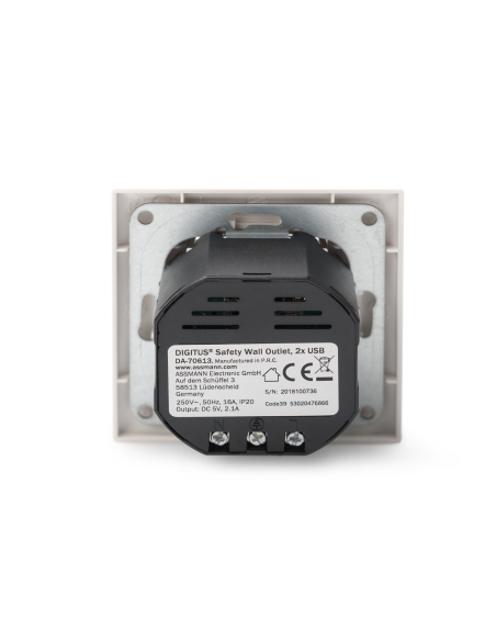 
DA-70613 DIGITUS - Enchufe empotrado con 2 USB A Blanco Digitus