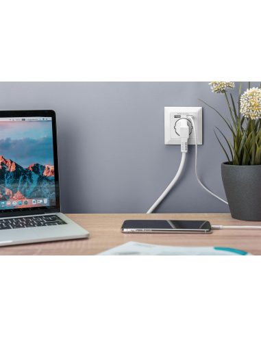 
DA-70613 DIGITUS - Enchufe empotrado con 2 USB A Blanco Digitus

Toma de corriente con contacto de puesta a tierra, 2 USB, 