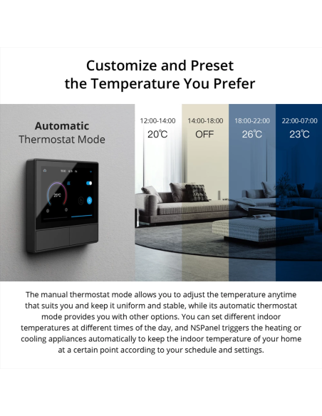 
NSPANEL-EU - SONOFF Wifi  Interruptor Mural Control HMI inteligente