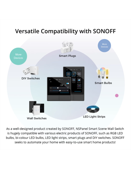 
NSPANEL-EU - SONOFF Wifi  Interruptor Mural Control HMI inteligente