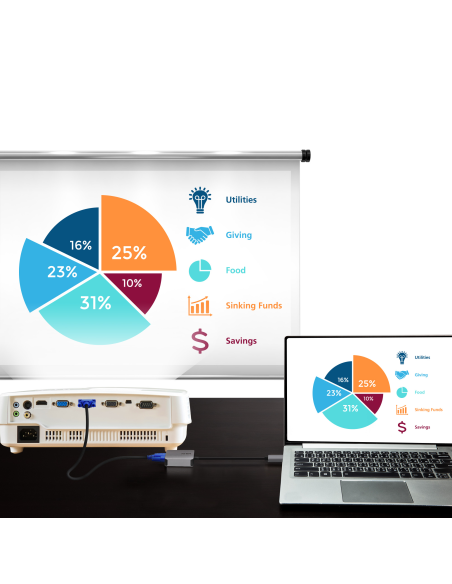 
UC3002A ATEN - Adaptador USB 3.2 Tipo C a VGA con Thunderbolt 3 ATEN