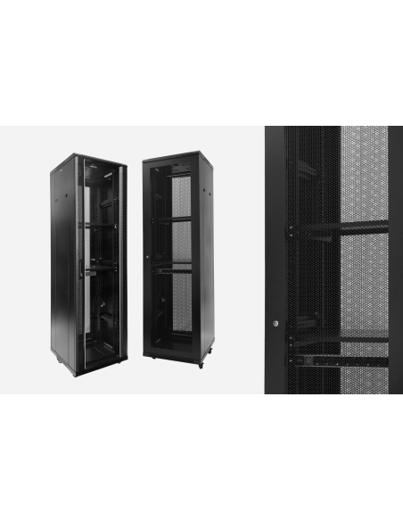 
108001 MONOLYTH - ARMARIO 19" SIN ACCESORIOS  42U SH6042 600X1000 PTA.CRISTAL