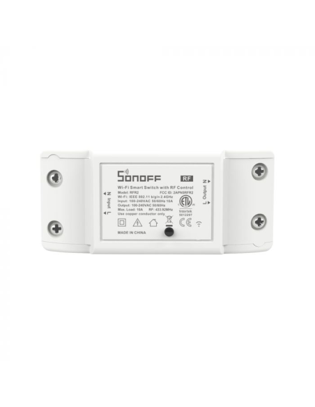
RFR2 SONOFF Interruptor inteligente sem fios Wi-Fi com módulo de recetor de RF 433 MHz, Wi-Fi e interruptor de controlo remot