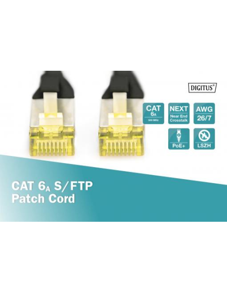 
DK-1644-A-150/BL DIGITUS - Latiguillo 15m Negro  Cat 6A S-FTP LSZH PiMF