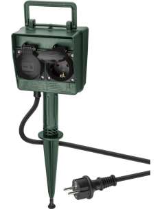 
55943 GOOBAY - Regleta de  4  tomas Exterior IP44 cable 2m Goobay Con Pica para clavar en la tierra
 2