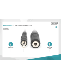 
AK-510200-050-S DIGITUS - Cable Audio Stereo MiniJack 3.5 M/H 5 m 2
