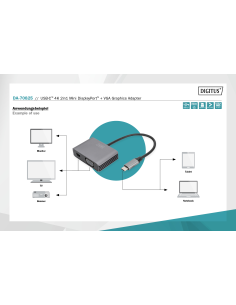 
DA-70825 DIGITUS - Adaptador gráfico USB-C 4K 2 en 1 Mini DisplayPort + VGA