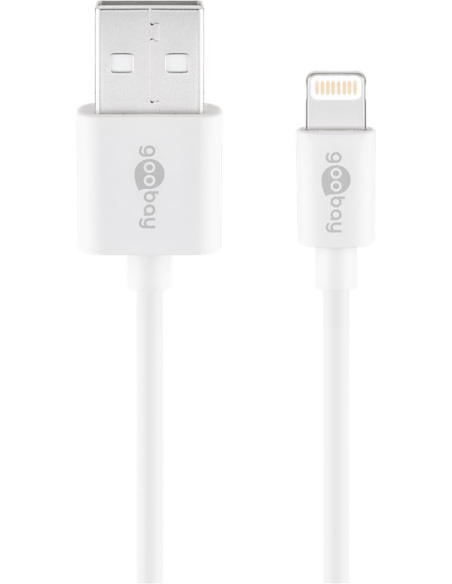 
72909 GOOBAY - Cable de carga datos USB AM a Apple Lightning  3,00m