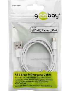 
72909 GOOBAY - Cable de carga datos USB AM a Apple Lightning  3,00m 2
