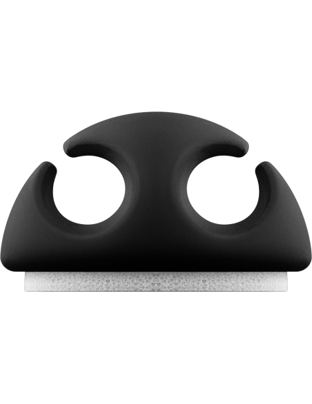 
70362 Juego de  piezas para organizar y sujetar cables, extraíble, Gestión de cables 2 ranura, Negro Blister