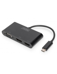 
DA-70859 : DIGITUS Adaptador de monitor triple USB-C 3 en 1 (HDMI, DP, VGA) 