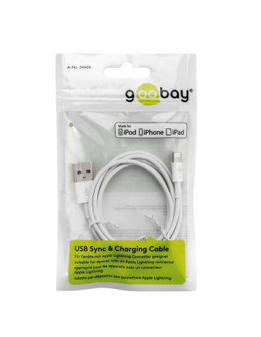 
72907 GOOBAY - Cable de carga datos USB AM a Apple Lightning  2,00m