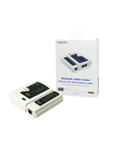 
WZ0010 Tester de latiguillos RJ11, RJ12 y RJ45, con unidad remota