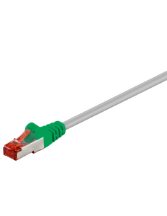 Cable CAT 6 Crossover  1 m S/FTP (PiMF), Gris-Verde LSZH CAT 6 Crossover Patch Cable