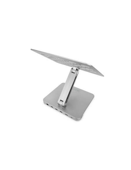 
DA-90429 Soporte para ordenador portátil con función de hub USB-C 3 USB 3.0, 1 4KHDMI, 1 RJ45, 1 carga PD