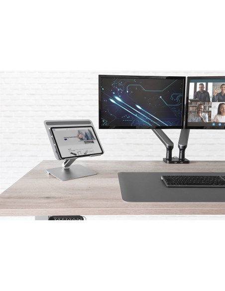 
DA-90429 Soporte para ordenador portátil con función de hub USB-C 3 USB 3.0, 1 4KHDMI, 1 RJ45, 1 carga PD