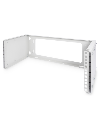 
Soporte de pared 4U, 195 x 505 x 250 mm profundidad ajustable, apilable, gris (RAL 7035)