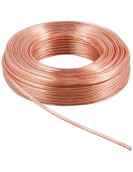 
67719 Bobina de  10 metros cable Altavoz Transparente 2x0,75mm CCA-PVC  CPR Eca Goobay