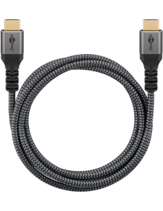 
64995 GOOBAY - Cable HDMI A-A  3,00 metros Cable premium flexible con conectores delgados de metal, protección contra doblece