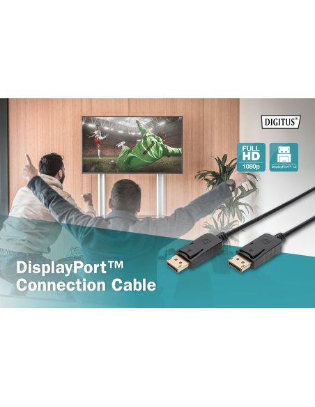 
 DIGITUS Cable de conexión DisplayPort
Número de artículo: AK-340100-050-S
EAN: 4016032288978

Cable adaptador DisplayPor