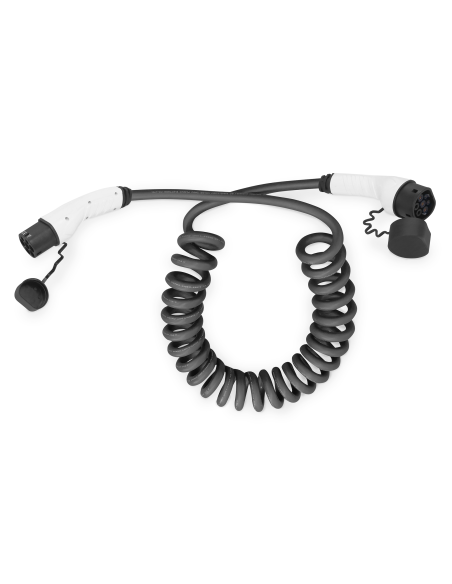 
 DIGITUS Cable de carga en espiral para automóvil, 5 m, tipo 2 a tipo 2
Número de artículo: DK-1P32-S-050
EAN: 401603248147