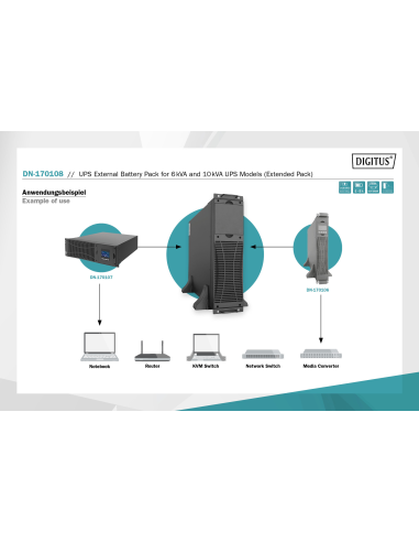 
DN-170108 DIGITUS - Módulo de batería con batería interna (20 unidades)