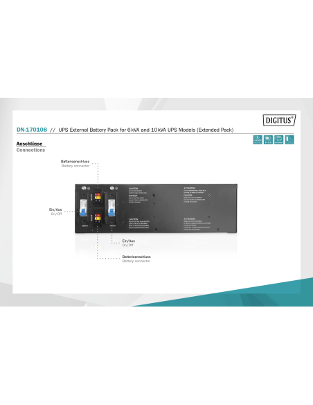 
DN-170108 DIGITUS - Módulo de batería con batería interna (20 unidades)