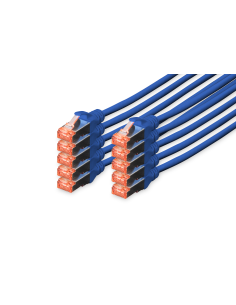 
DK-1644-010-B-10 DIGITUS - Latiguillo CAT 6, S/FTP,  1.00 m, Azul, LSZH Digitus PAQUETE DE 10 UNIDADES