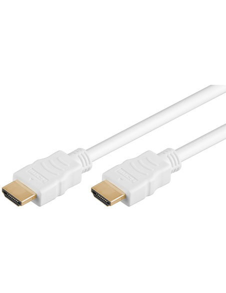 
Cable HDMI A-A  1,50 metros Blanco 4K 60 Hz (2160p) 18 Gbit/s Series 2.0