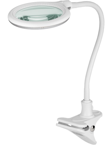 
60365 GOOBAY - Lámpara de aumento LED con pinza, 6 W, blanca
480 lm, lente de cristal de 100 mm, aumento de 1,75x, 3 dioptrí