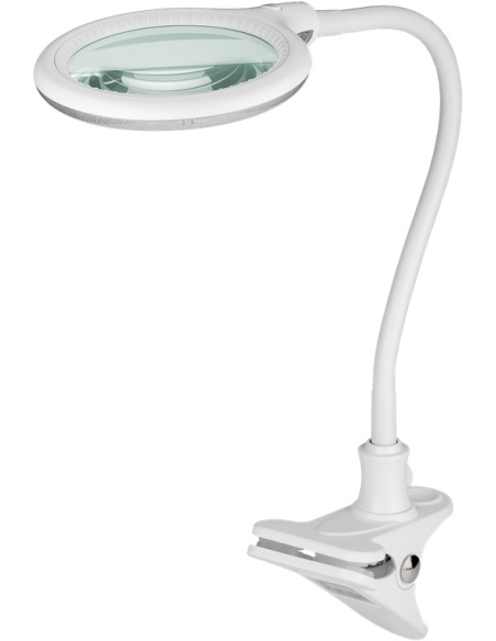 
60365 GOOBAY - Lámpara de aumento LED con pinza, 6 W, blanca
480 lm, lente de cristal de 100 mm, aumento de 1,75x, 3 dioptrí