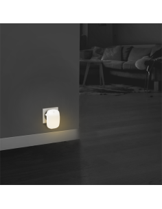 
LED014 - Luz de noche LED con sensor crepuscular, ovalada, 3014 LED x2