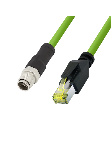 
CQM025S LOGILINK - Cable de conexión industrial M12 CAT6A, PUR, M12 con codificación X a RJ45. Es ideal para mayores tensione