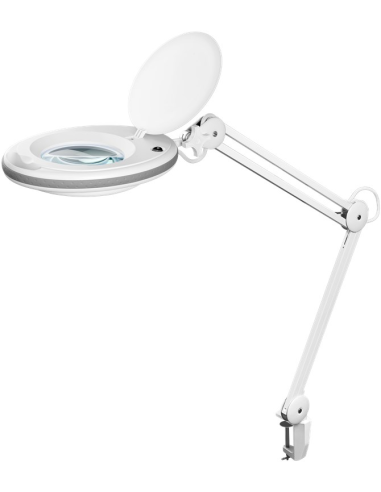
60361 GOOBAY - Lámpara de aumento LED con abrazadera  8W 
650lm, lente de cristal de 127 mm, aumento de 1,75x, 3 dioptrías