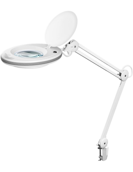 
60361 GOOBAY - Lámpara de aumento LED con abrazadera  8W 
650lm, lente de cristal de 127 mm, aumento de 1,75x, 3 dioptrías
