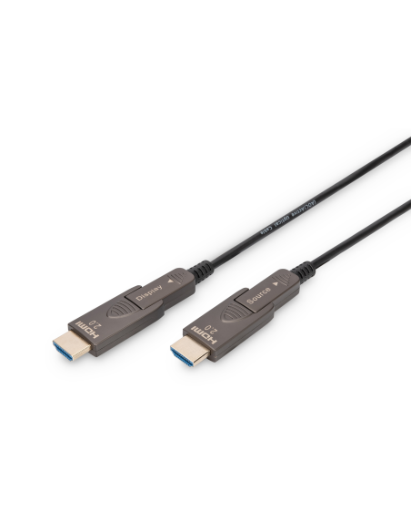 
AK-330127-150-S DIGITUS - Cable HDMI A-A 15 metros Optico activo 4K 60Hz  18Gbps Digitus Cable AOC Digitus Conector Desmontab